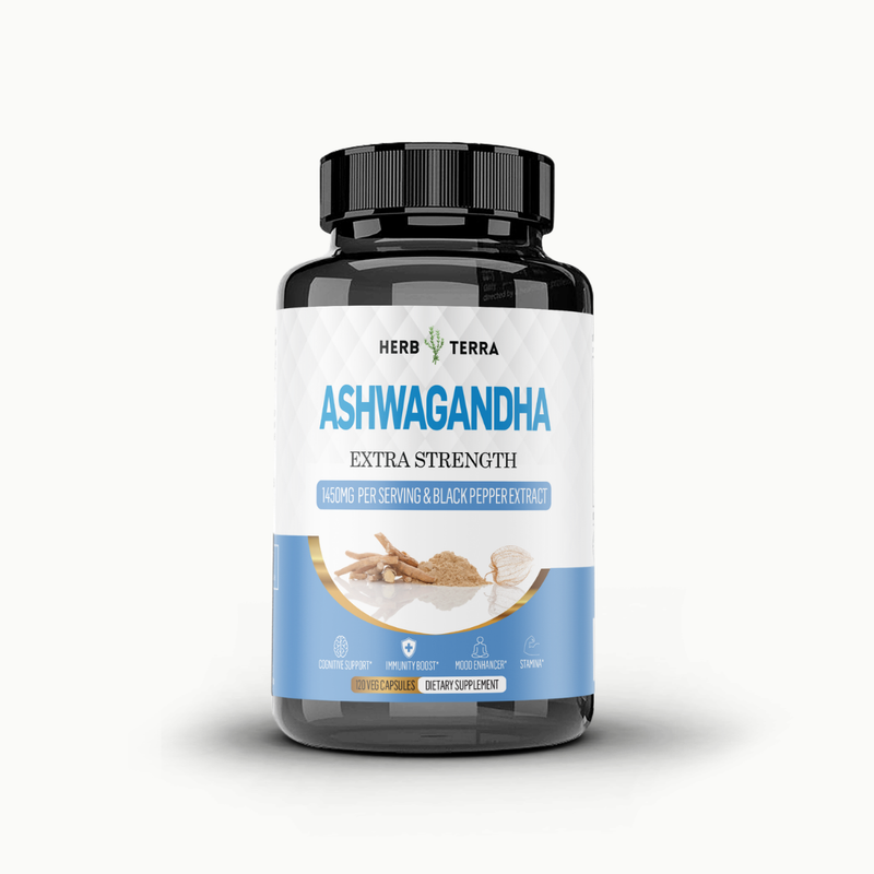 Ashwagandha Capsules 1450mg - Stress & Anxiety Relief