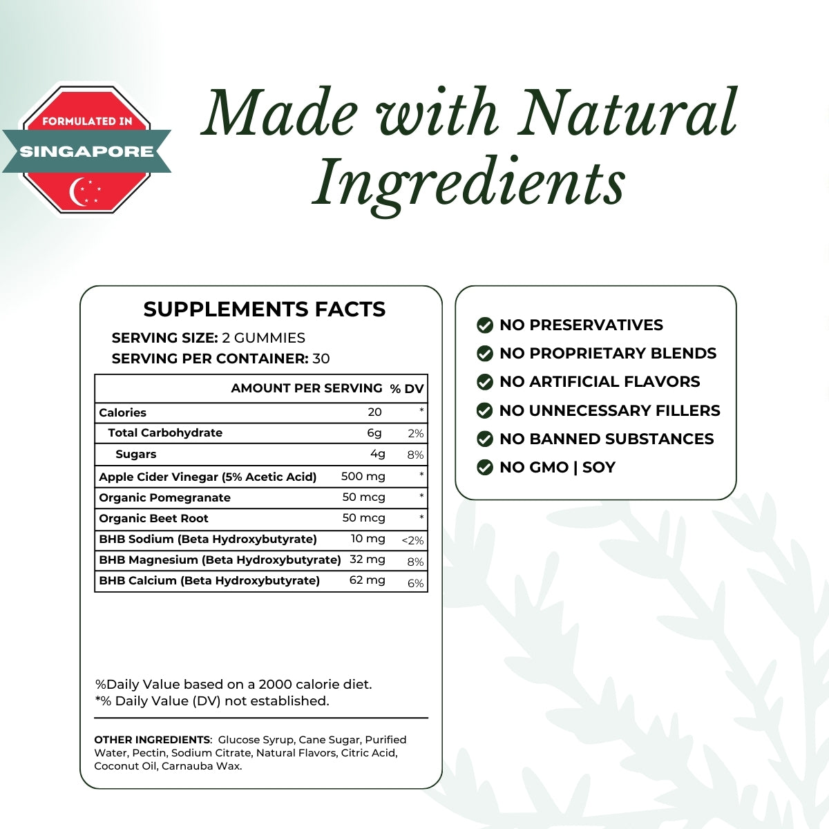 Supplements Facts: Natural Gummies
| Herb terra