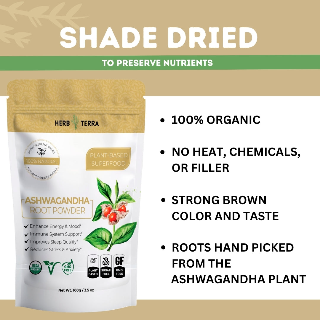 Ashwagandha Root Powder, Herb Terra