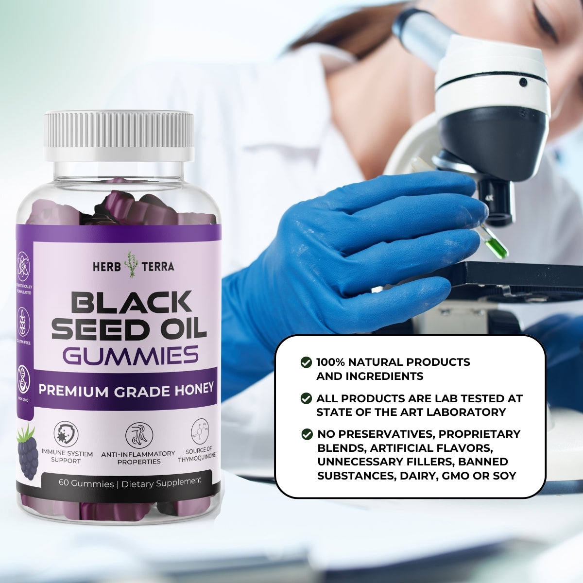 Herb Terra Black Seed Oil Gummies. | Herb terra