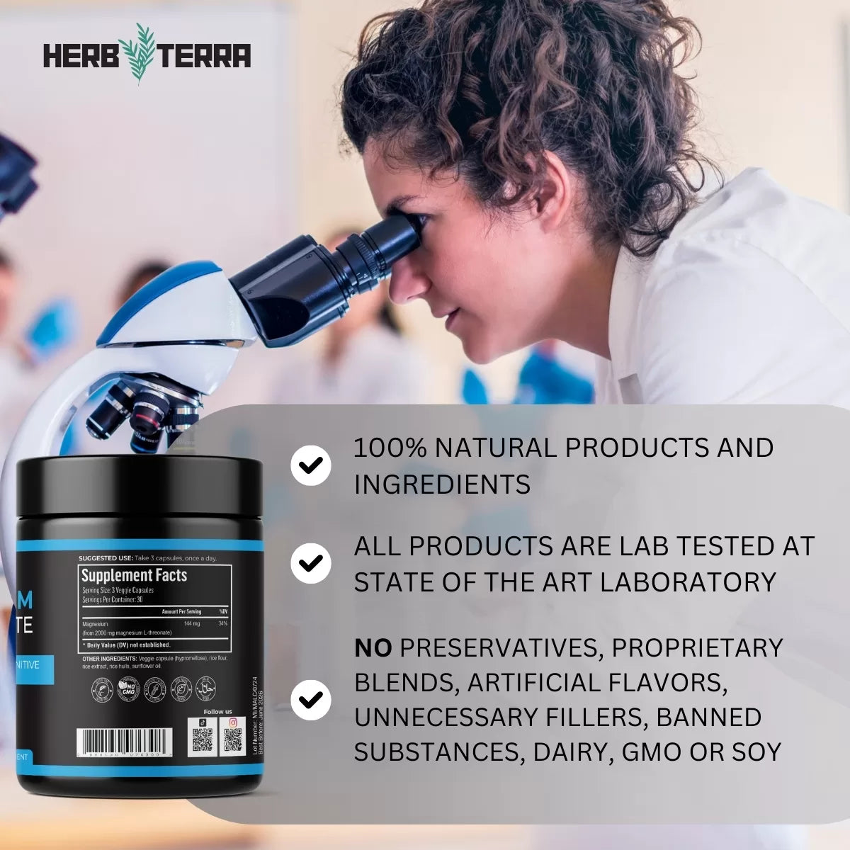 Herb Terra supplement and microscope.
| Herb terra