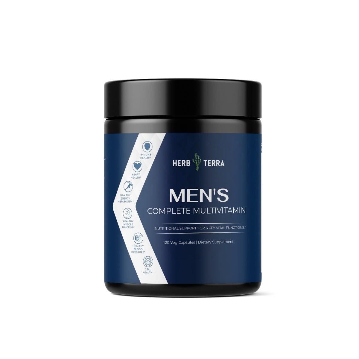 Herb Terra Men's Complete Multivitamin bottle.| Herb Terra