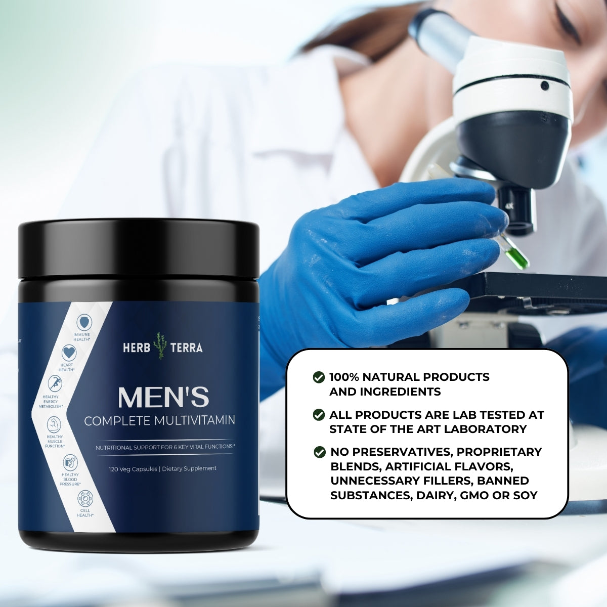 Herb Terra Men's Complete Multivitamin.| Herb Terra