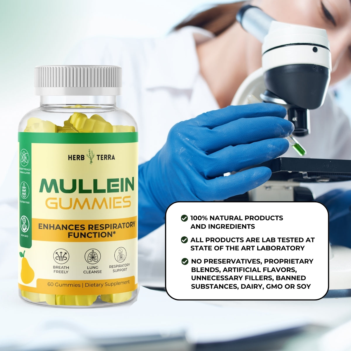 Mullein Gummies for Respiratory Function