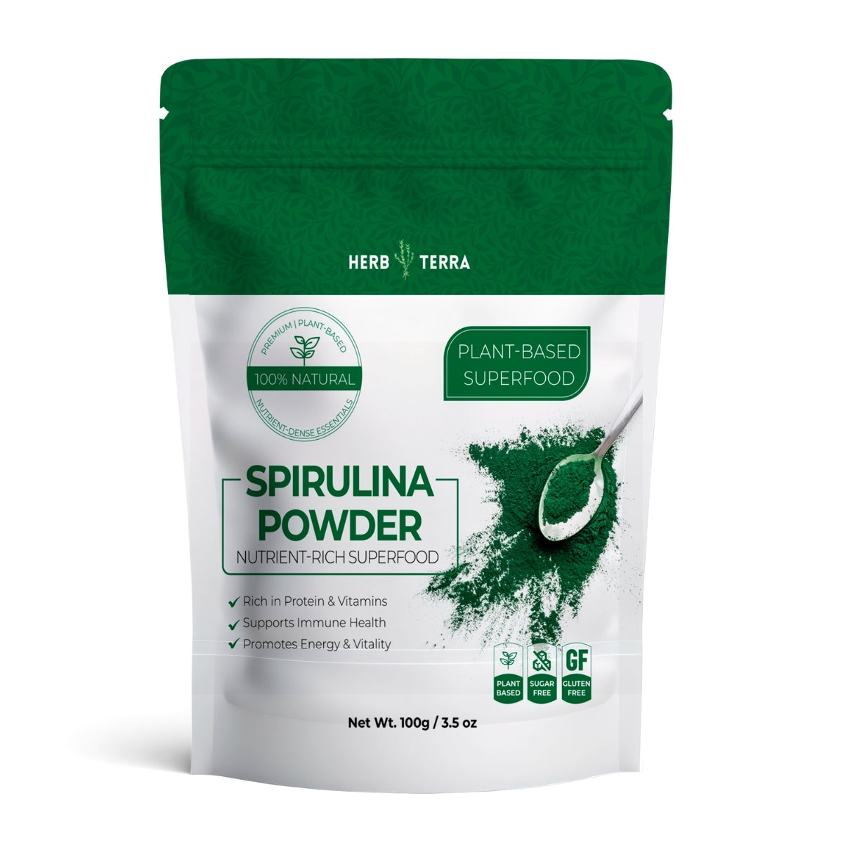 Herb Terra Spirulina Powder – Energy, Immunity & Detox | Herb terra