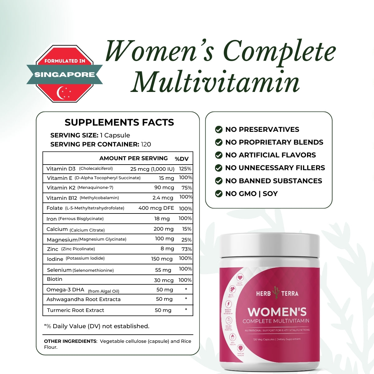 Women's Complete Multivitamin facts. | Herb terra