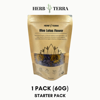 Premium Egyptian Blue Lotus Flower – 60 grams / 1 Pack
