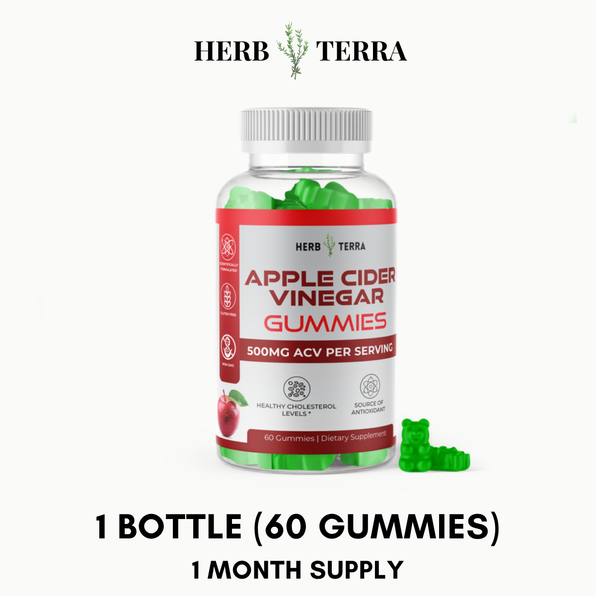 Apple Cider Vinegar Gummy – 1 Bottle