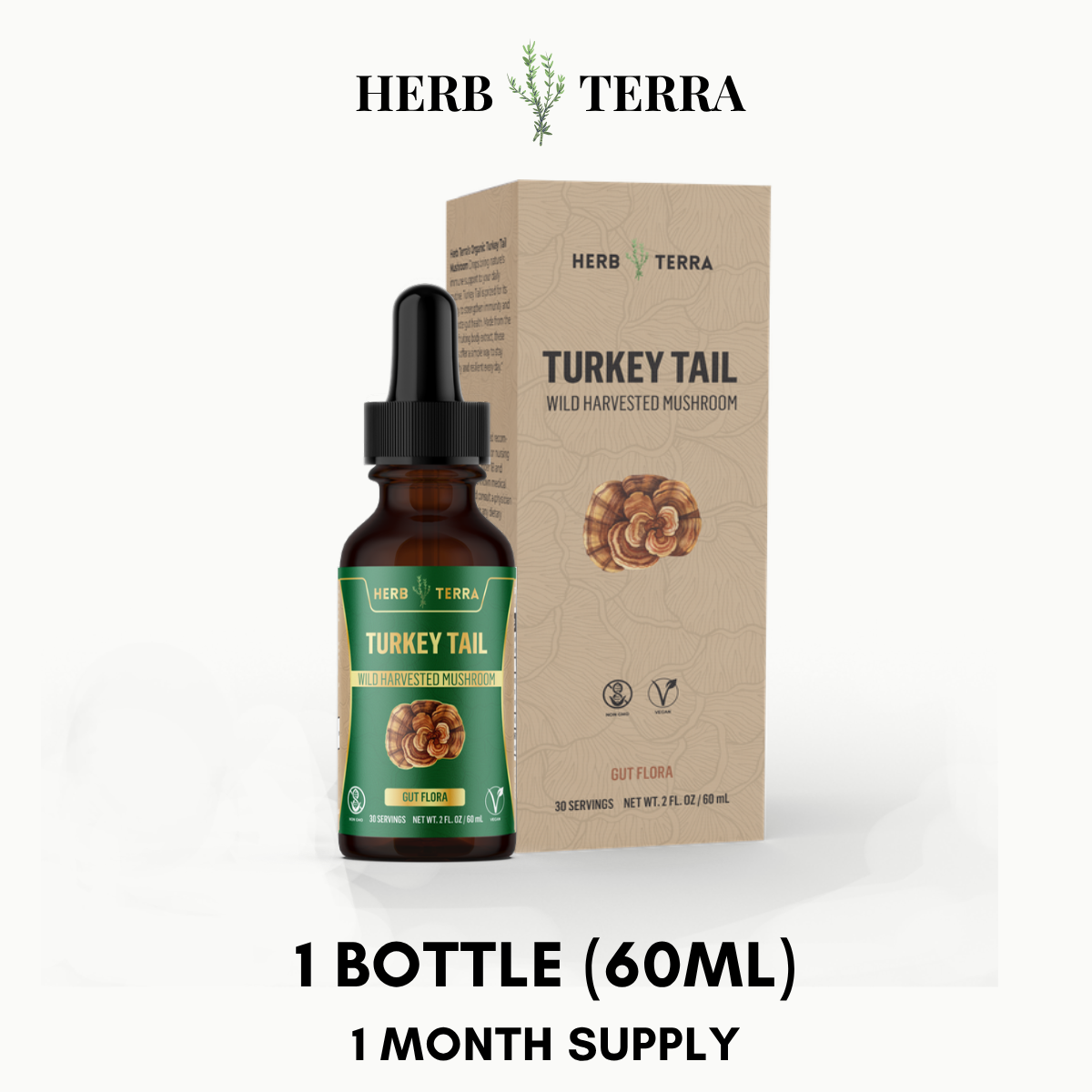 Turkey Tail Mushroom Drops – 1 Bottle