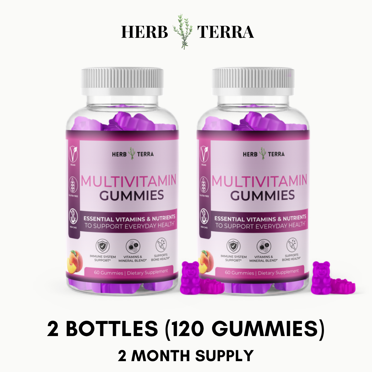 Multivitamin Gummies – 2 Bottles
