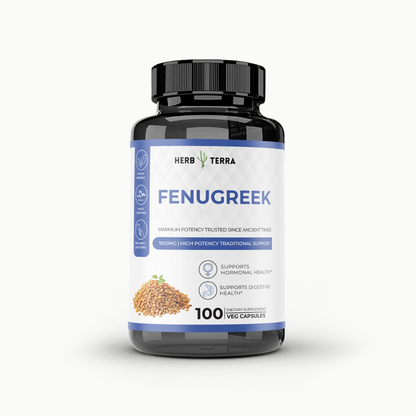 Fenugreek 900mg — Non-GMO, 100 Vegan Capsules