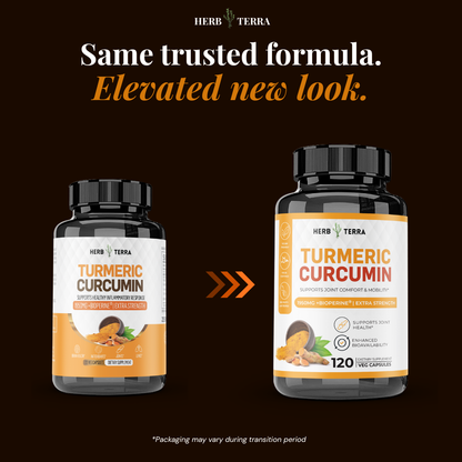 [Bundle of 3] Herb Terra Turmeric Curcumin  - Joint, Inflammation & Antioxidant Support (3 x 120 capsules)