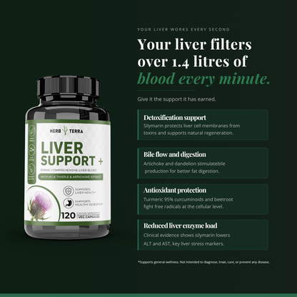 Liver Support+ | 120 Veg Capsules | Advanced Liver Support Formula