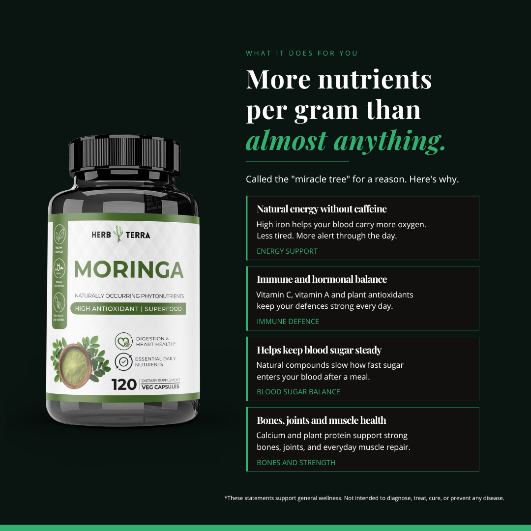 Moringa Leaf 120 Capsules | Complete Superfood