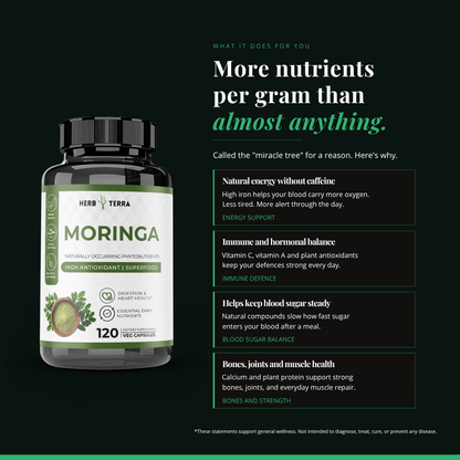 Moringa Leaf 120 Capsules | Complete Superfood