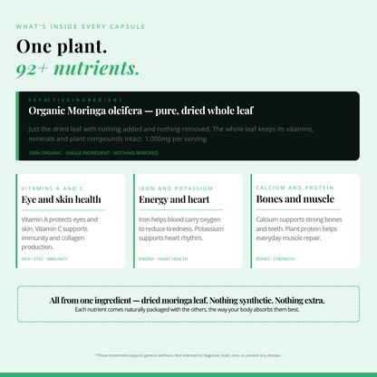 Moringa Leaf 120 Capsules | Complete Superfood
