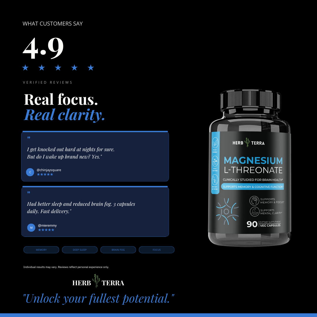 Magnesium L-Threonate, 90 Veg Capsules