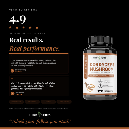Organic Cordyceps Sinensis 1000mg Capsules 虫草 | 120 Capsules