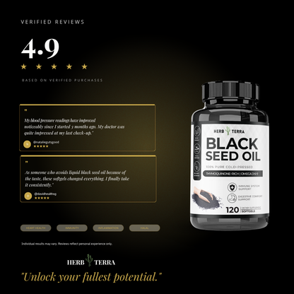 Black Seed Oil Capsules 1000mg | Habbatus Sauda Supplement