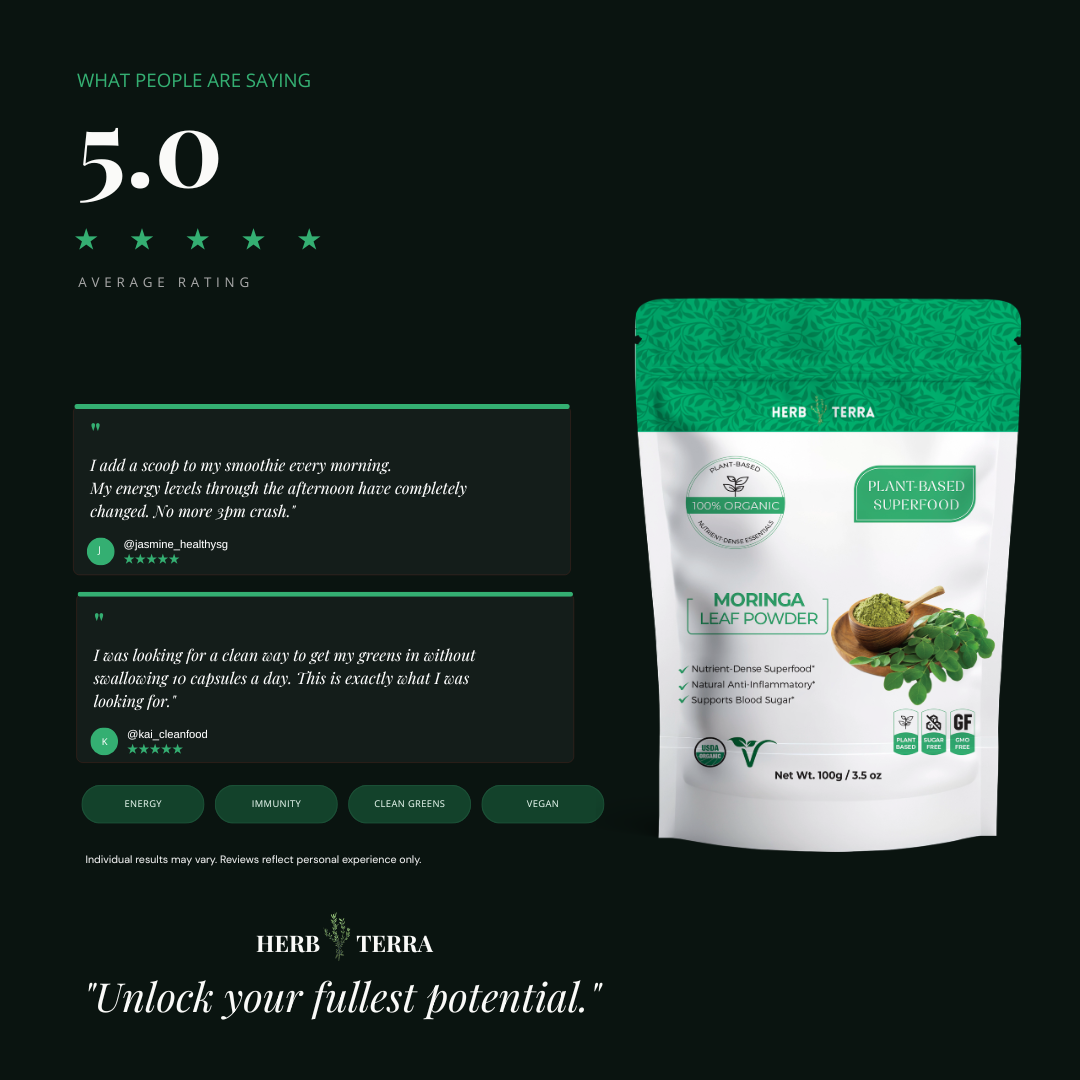 Organic Moringa Leaf Powder 100g | Ultimate Superfood