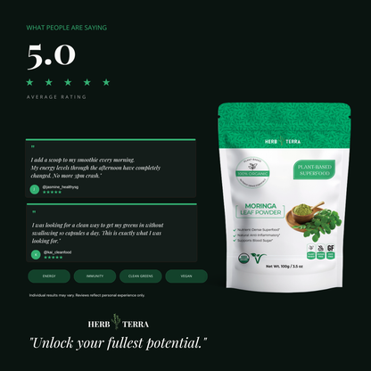 Organic Moringa Leaf Powder 100g | Ultimate Superfood