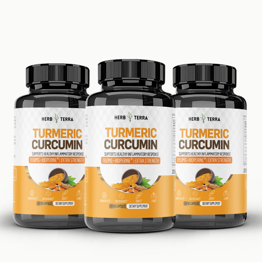 [Bundle of 3] Herb Terra Turmeric Curcumin  - Joint, Inflammation & Antioxidant Support (3 x 120 capsules)