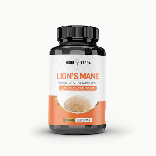 Lion’s Mane Mushroom Cognition | Brain Clarity | 120 Capsules