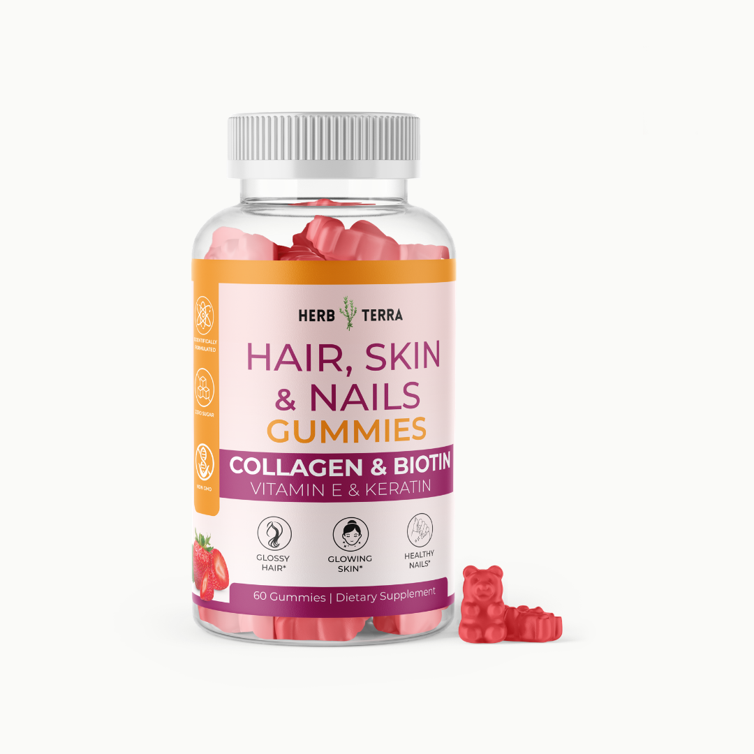 Hair, Skin & Nail Gummies | 60 Gummies | Beauty Support