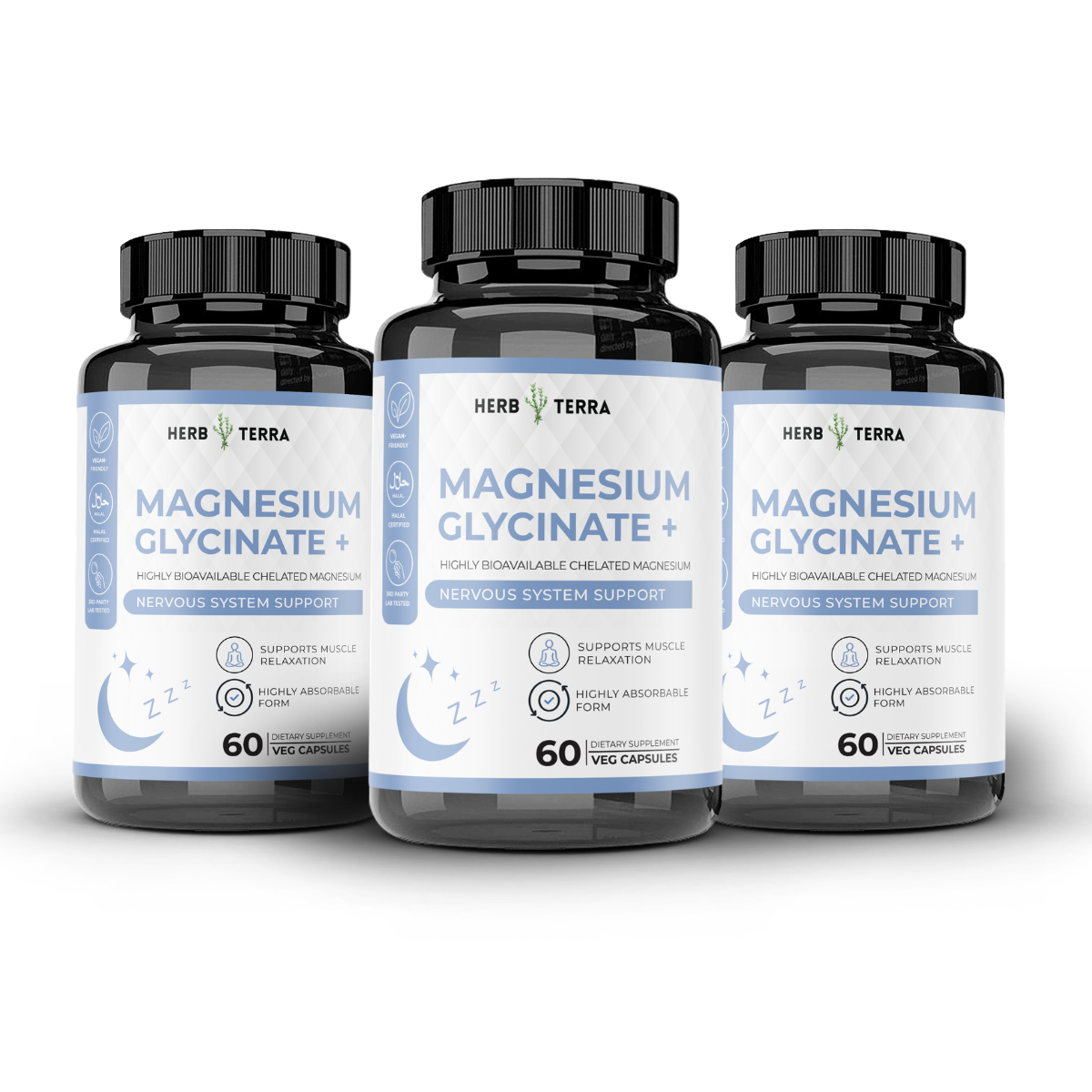 Herb Terra Magnesium Glycinate Bundle of 3