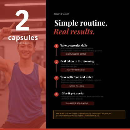 [Bundle of 3] Herb Terra Alpha Male Max  - Energy, Strength, & Performance Support (3 x 80 capsules)