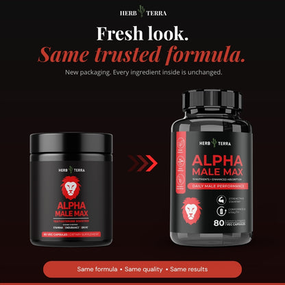 Alpha Male Max | 80 Capsules | Elite Performance Complex