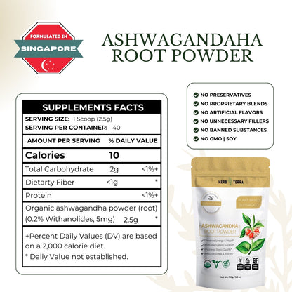 Organic Ashwagandha Powder 100g