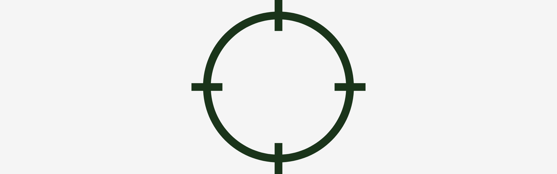 Target icon with circles and crosshair on white | Herb Terra