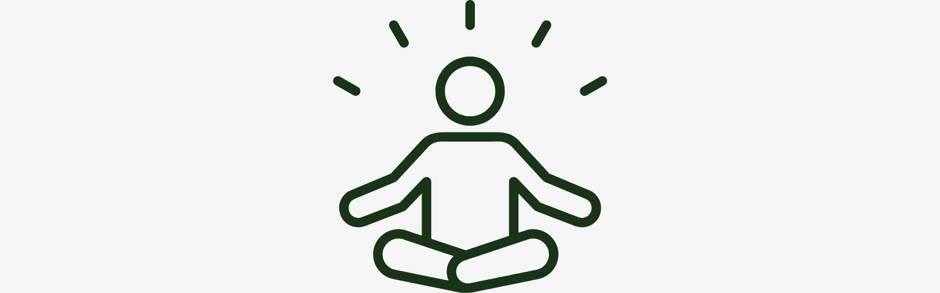 Person in meditative pose line art with circular aura | Herb Terra