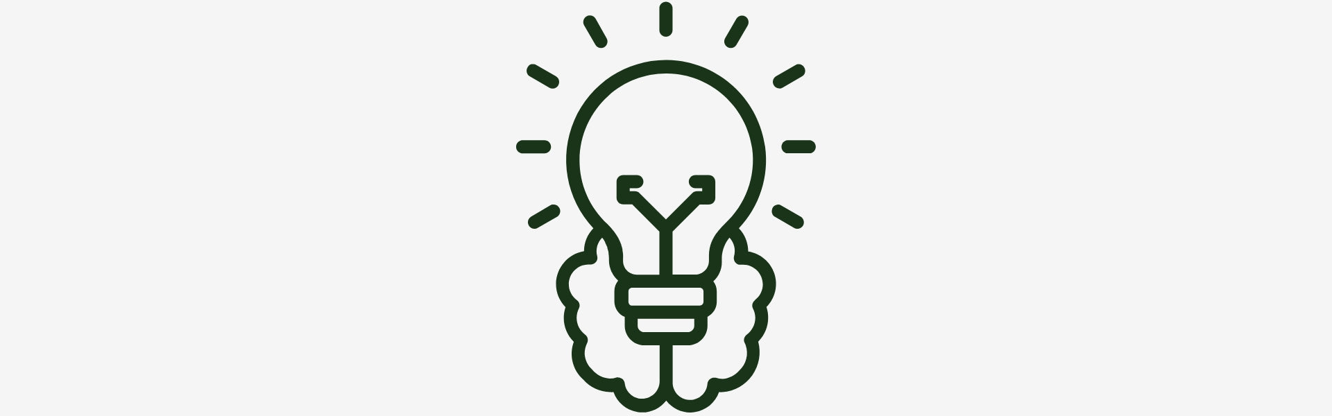 Light bulb icon with a hand holding it on a white background