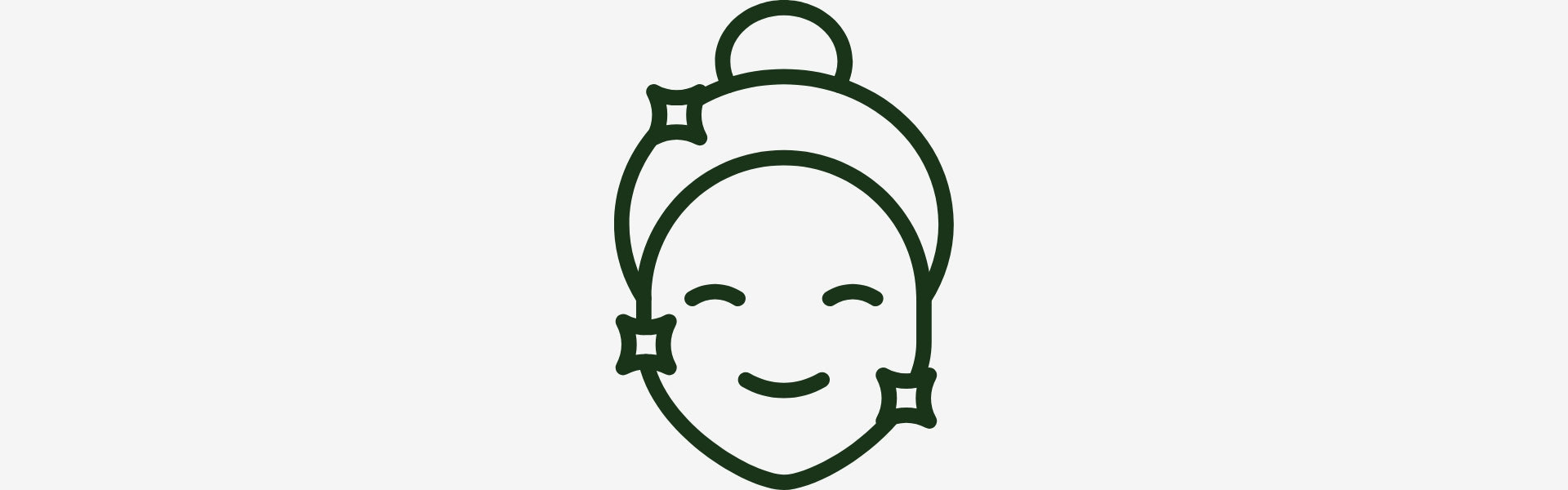 Skincare routine icon, glowing face | Herb Terra