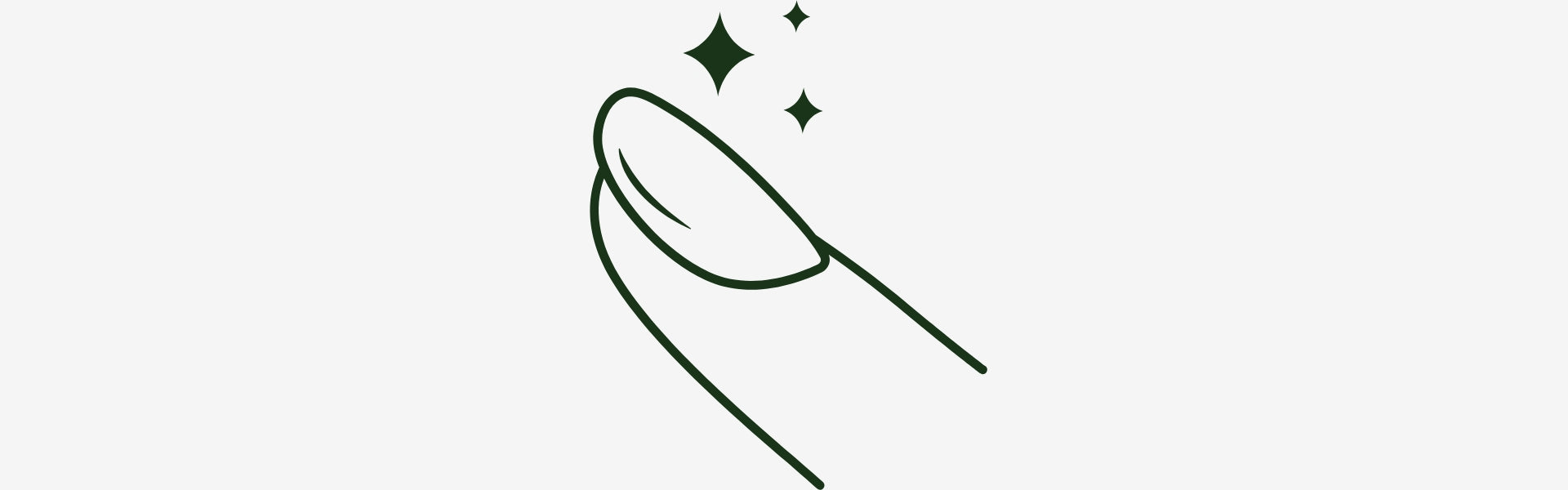 Clean, sparkling, manicured nail icon.| Herb Terra