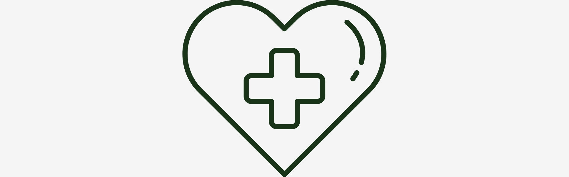 Heart shape with a cross inside on a white background