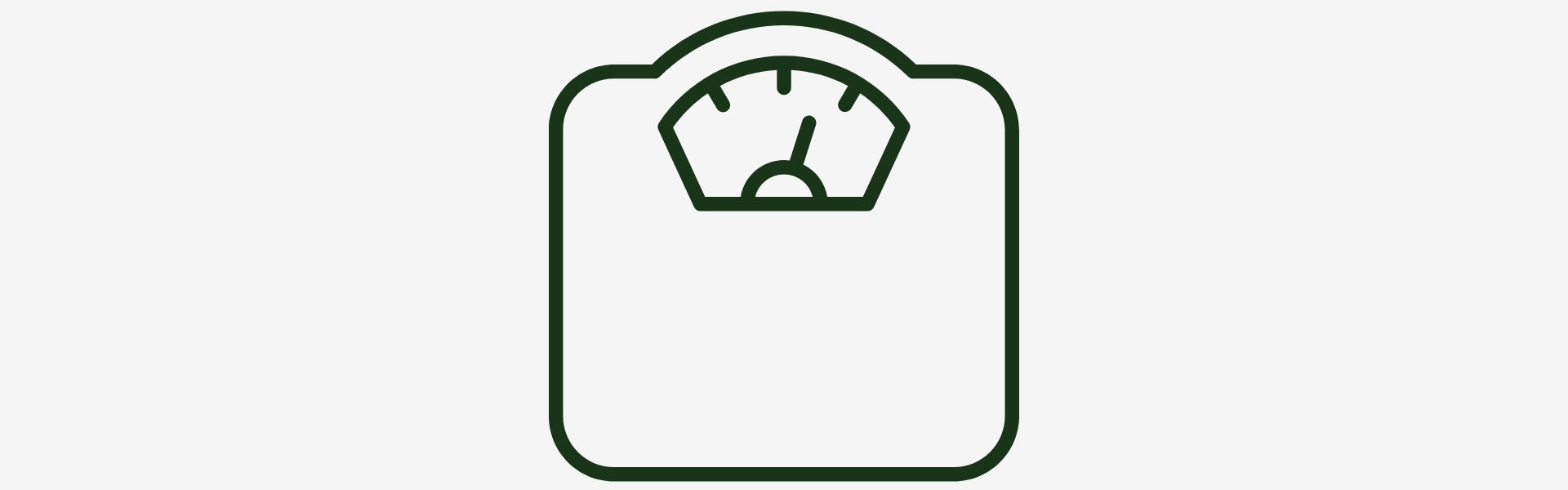 Icon of a weight scale on a white background