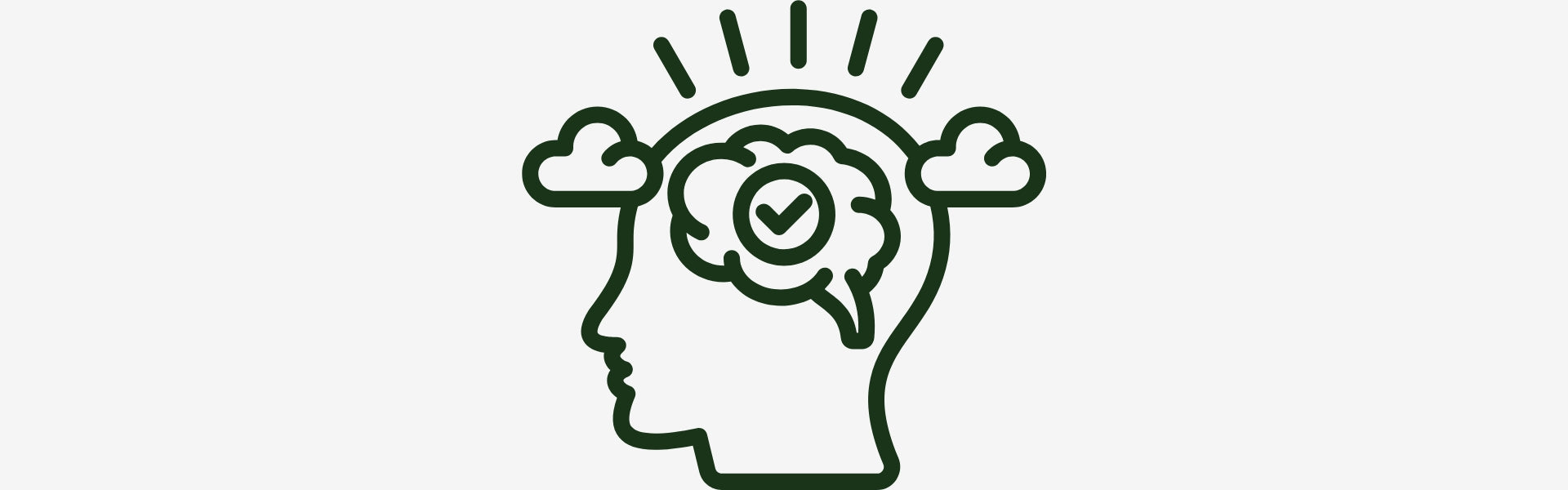 Icon of a head with a brain and muscles, symbolizing mental strength or intelligence.