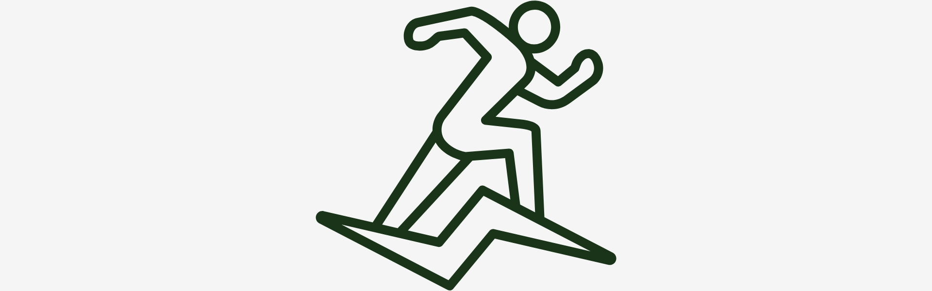 Running person icon with speed lines | Herb Terra