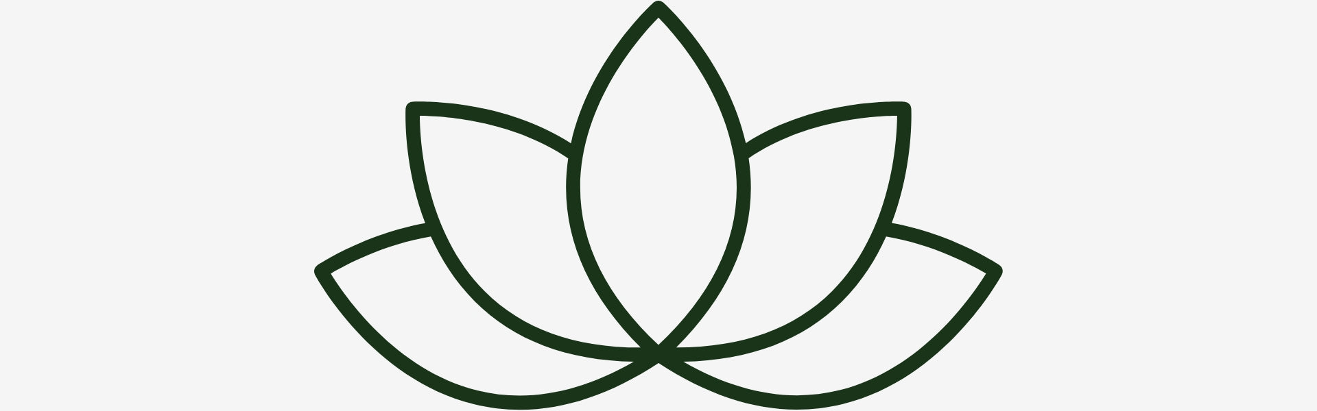 Simple black line drawing of a lotus flower on a white background