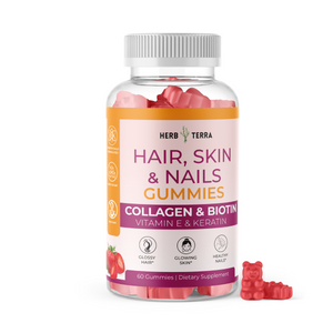 Herb Terra Hair Skin Nails Gummies bottle | Herb Terra