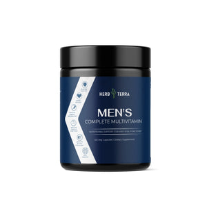 Herb Terra Men's Complete Multivitamin bottle.| Herb Terra