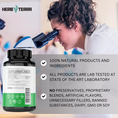 [Bundle of 3] Herb Terra Moringa Leaf 1000mg - Superfood Energy, Skin & Blood Sugar Support