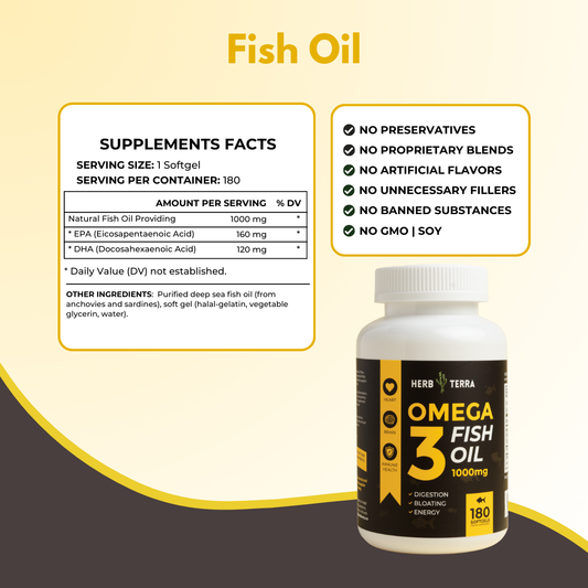 Omega 3 Fish Oil (180ct) - 1000mg